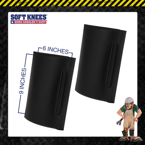 Soft Knees no-strap knee pad in double-knee slot shows secure, strap-free protection.