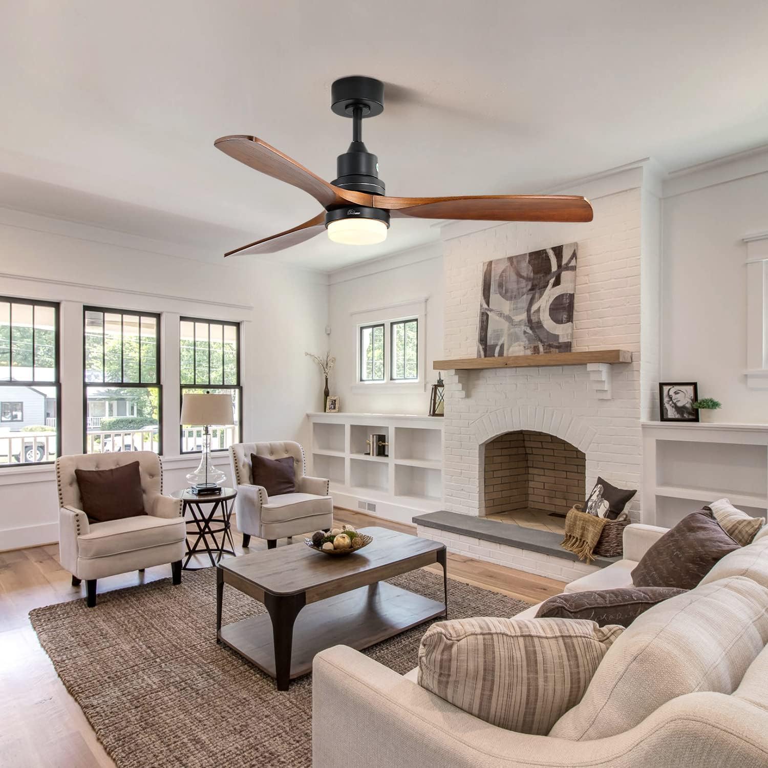 Sofucor ceiling fan with remote and multiple timer options for auto comfort.