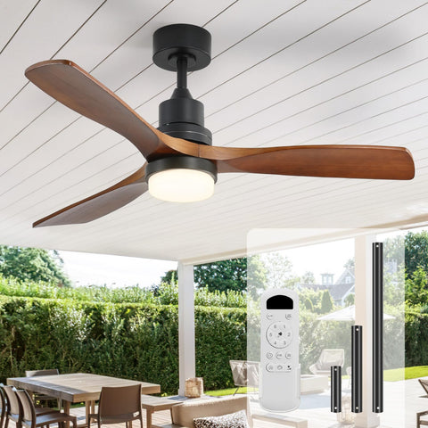 Sofucor 52-inch ceiling fan with light delivering airy airflow for living rooms.