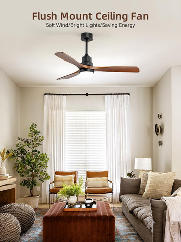 Sofucor energy-saving ceiling fan with efficient DC motor and LEDs.