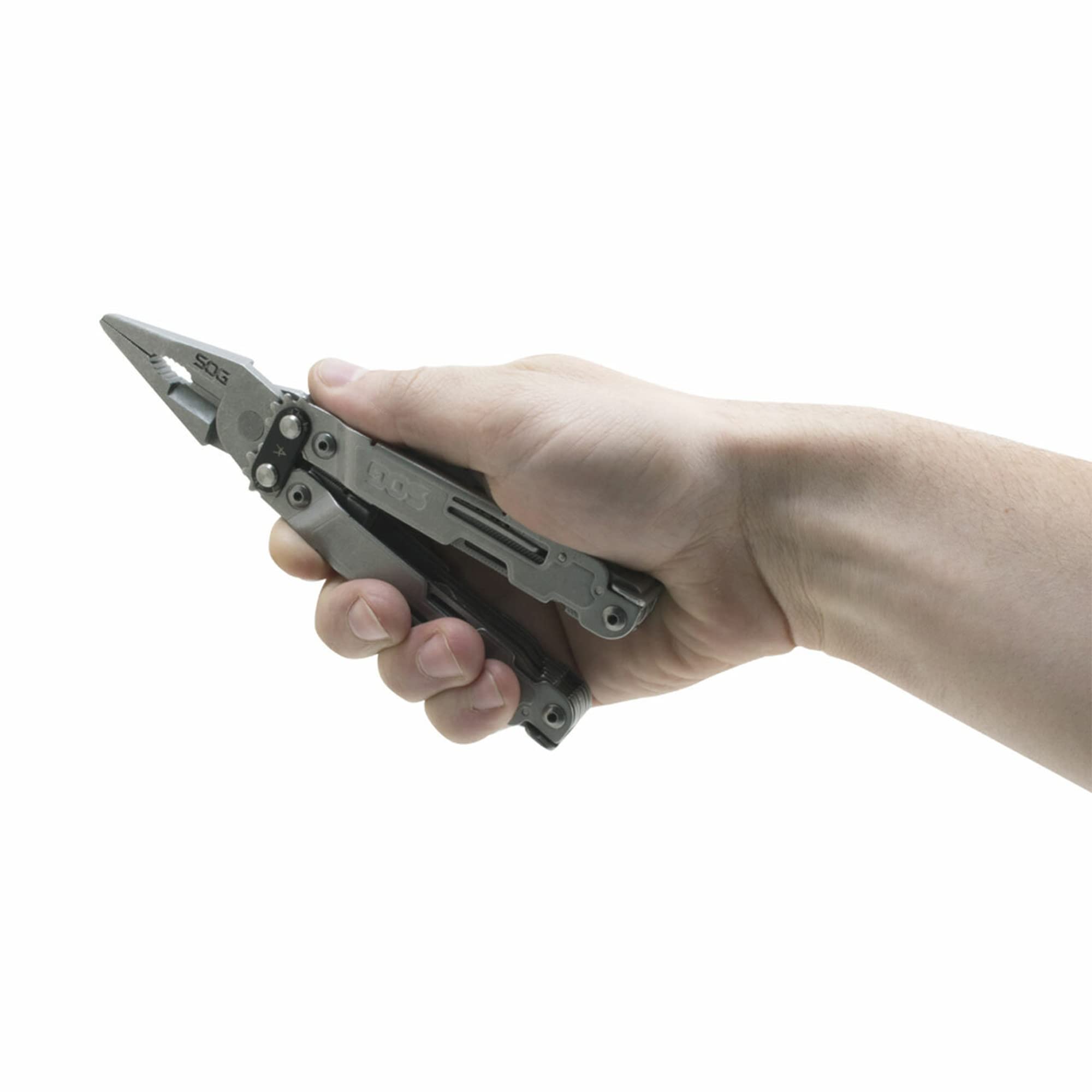 SOG PowerAccess Deluxe nylon sheath keeps tools protected and ready.