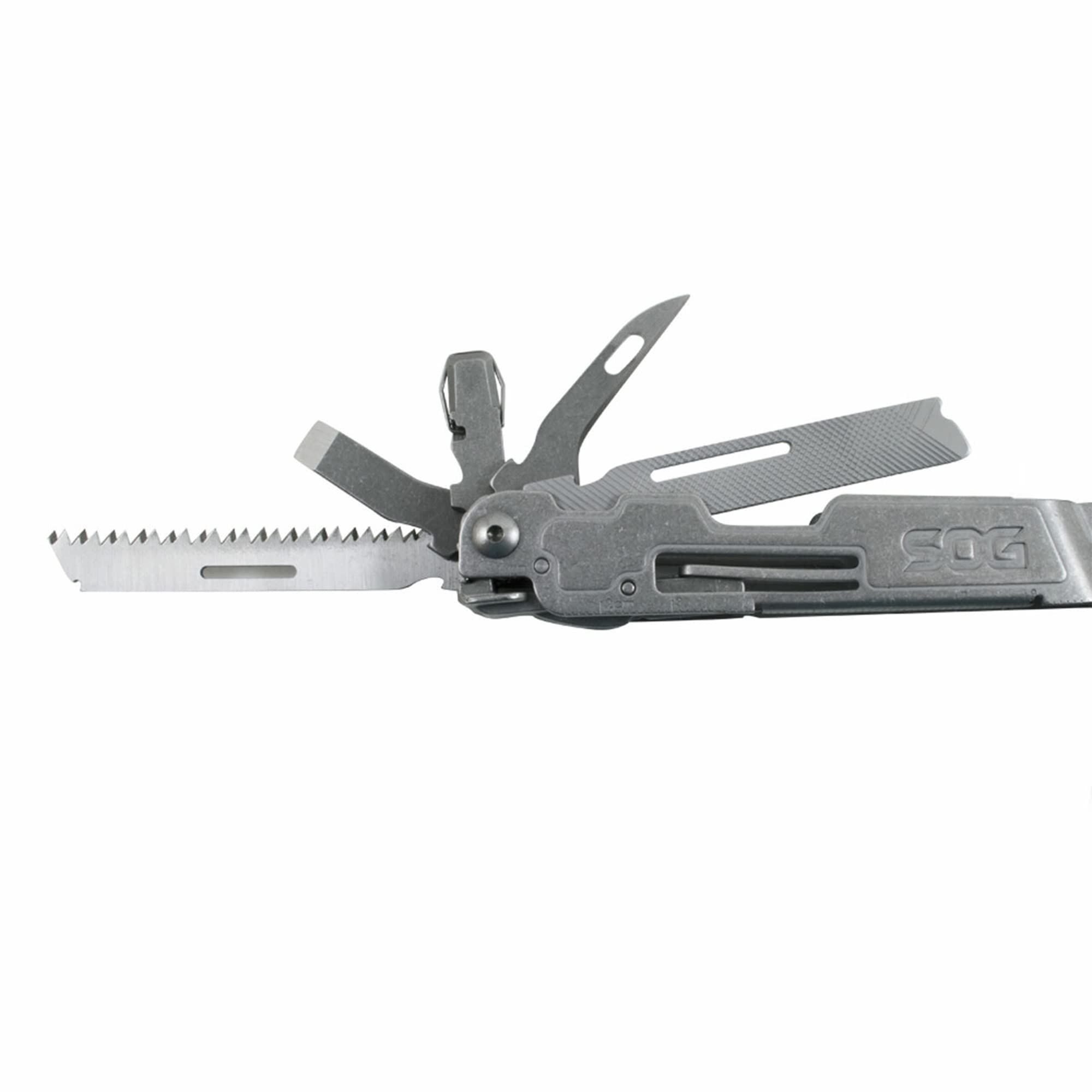 SOG PowerAccess Deluxe 1/4-inch driver with hex bits for versatility.