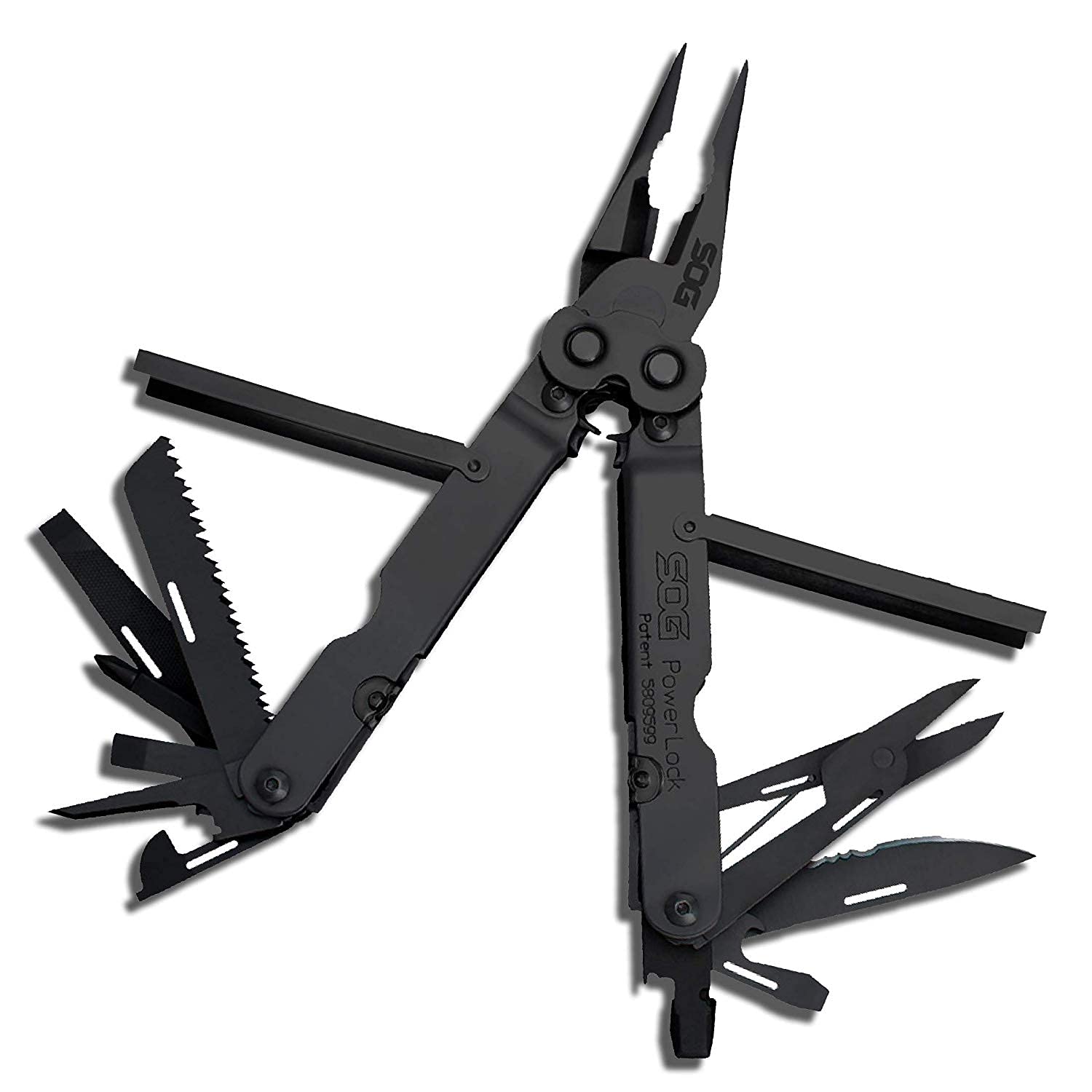 SOG PowerLock demonstrating an 18-tool configuration for diverse tasks