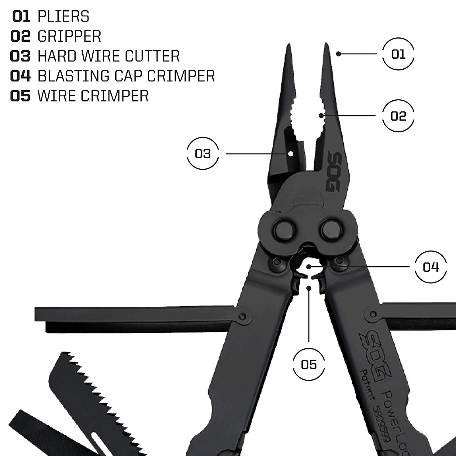 SOG PowerLock with hex bit driver for versatile fasteners in tight spaces