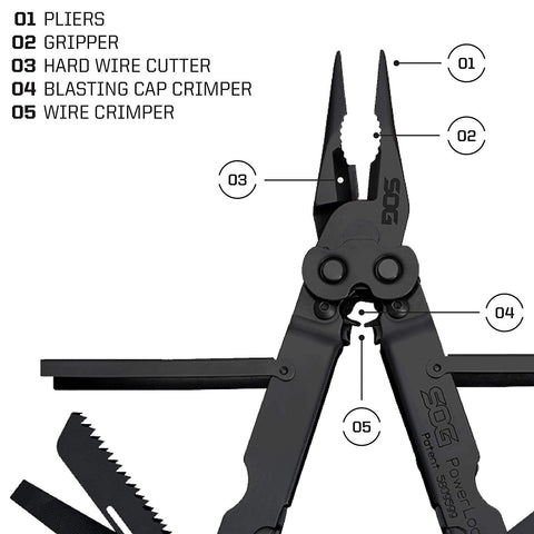 SOG PowerLock with hex bit driver for versatile fasteners in tight spaces