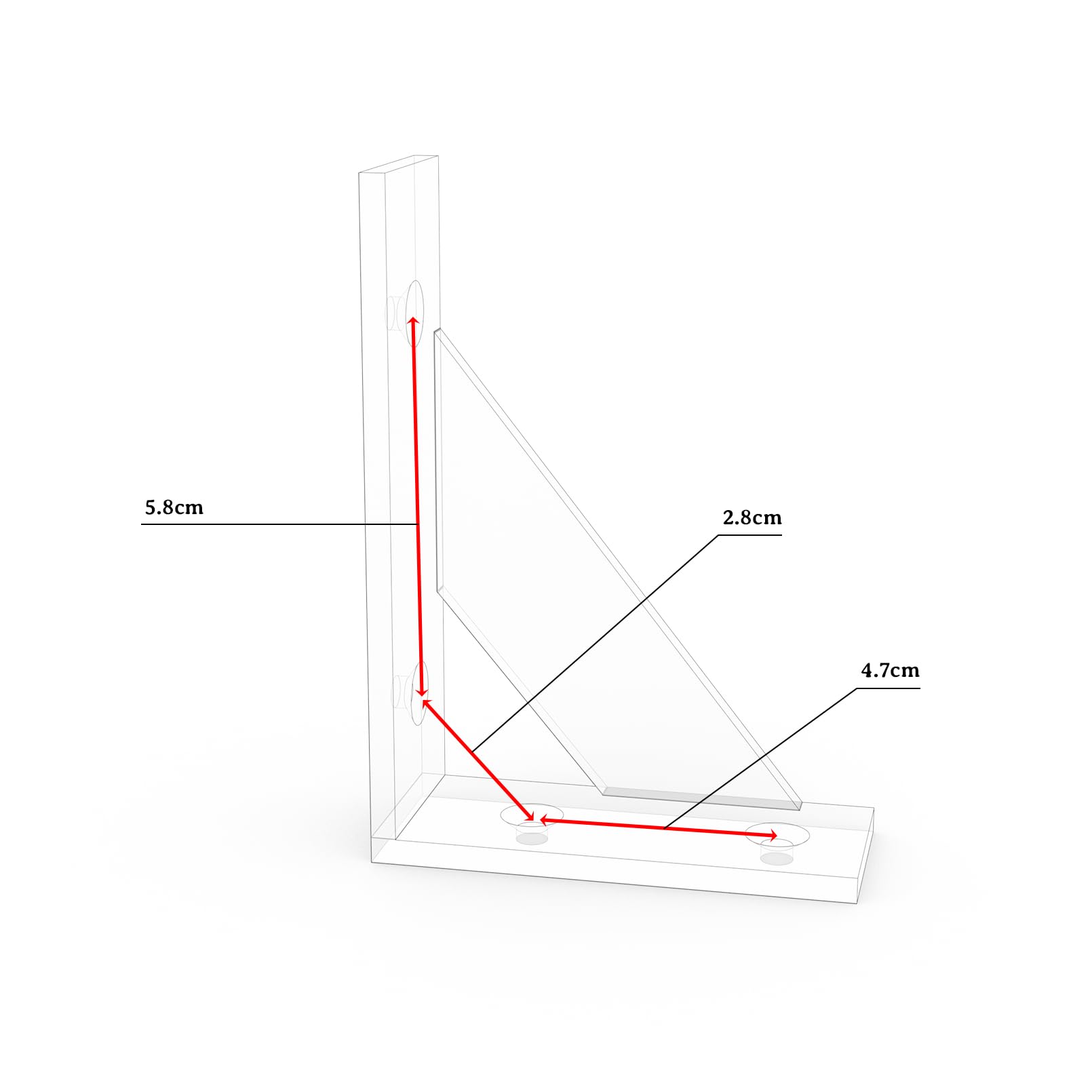 SOGAL shelf bracket 3x4-inch black wall-mount ready for secure installation.
