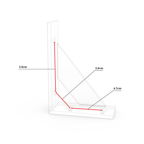 SOGAL shelf bracket 3x4-inch black wall-mount ready for secure installation.