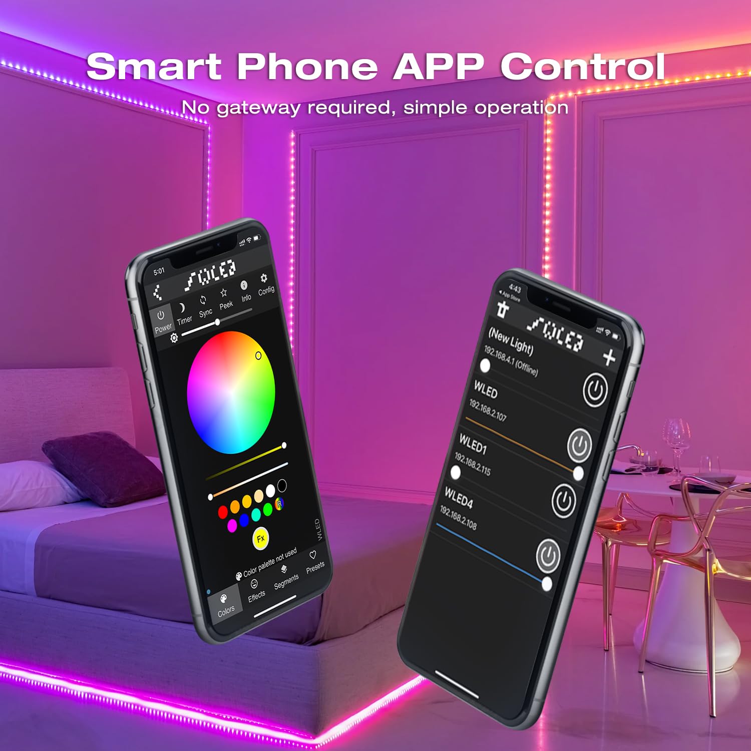 Sogledwow controller offers 100+ dynamic modes for versatile scenes and moods.