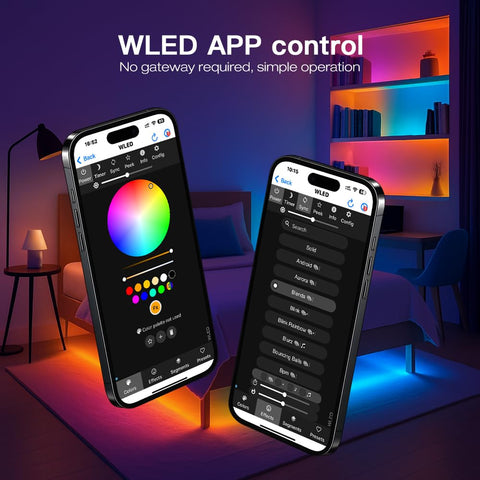 Sogledwow Elite ESP32-WLED controller showcasing 100+ DIY modes for creative lighting.