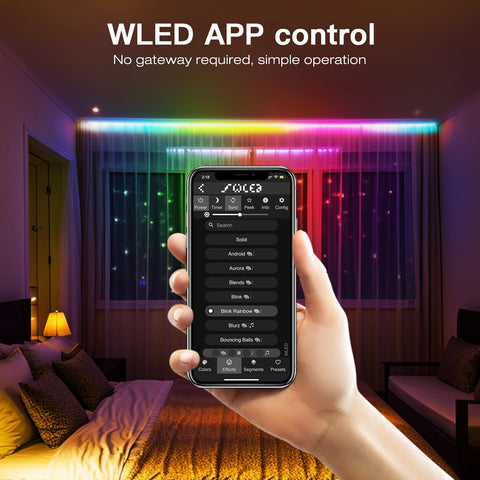Sogledwow GLEDOPTO ESP32 mini WLED controller with over 100 dynamic modes for mood lighting.