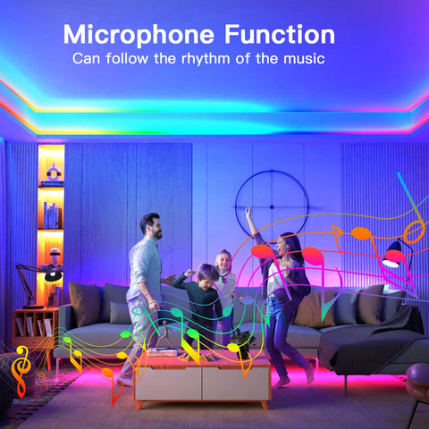Sogledwow built-in mic detects rhythm for engaging music-driven lighting effects.