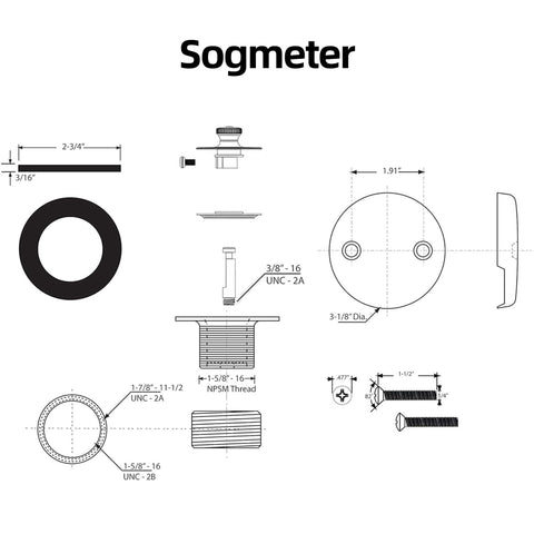 Sogmeter bathroom setup featuring drain with integrated style and function.