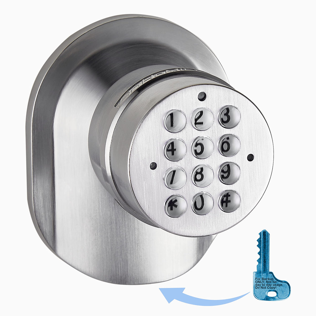 SoHoMiLL electronic keypad door knob with lock set for quick DIY installation and secure access.