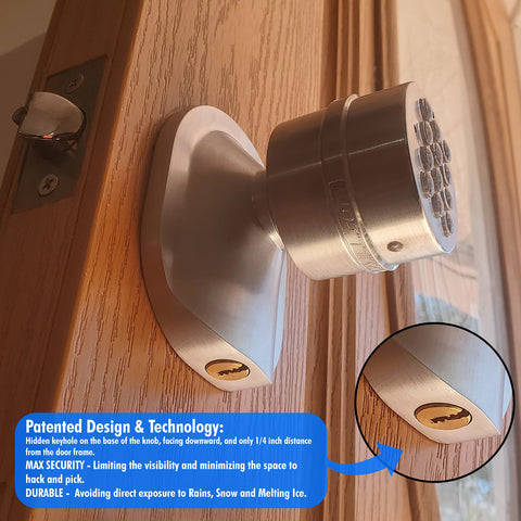 SoHoMiLL LED-lit keypad entry for easy code entry after dark.