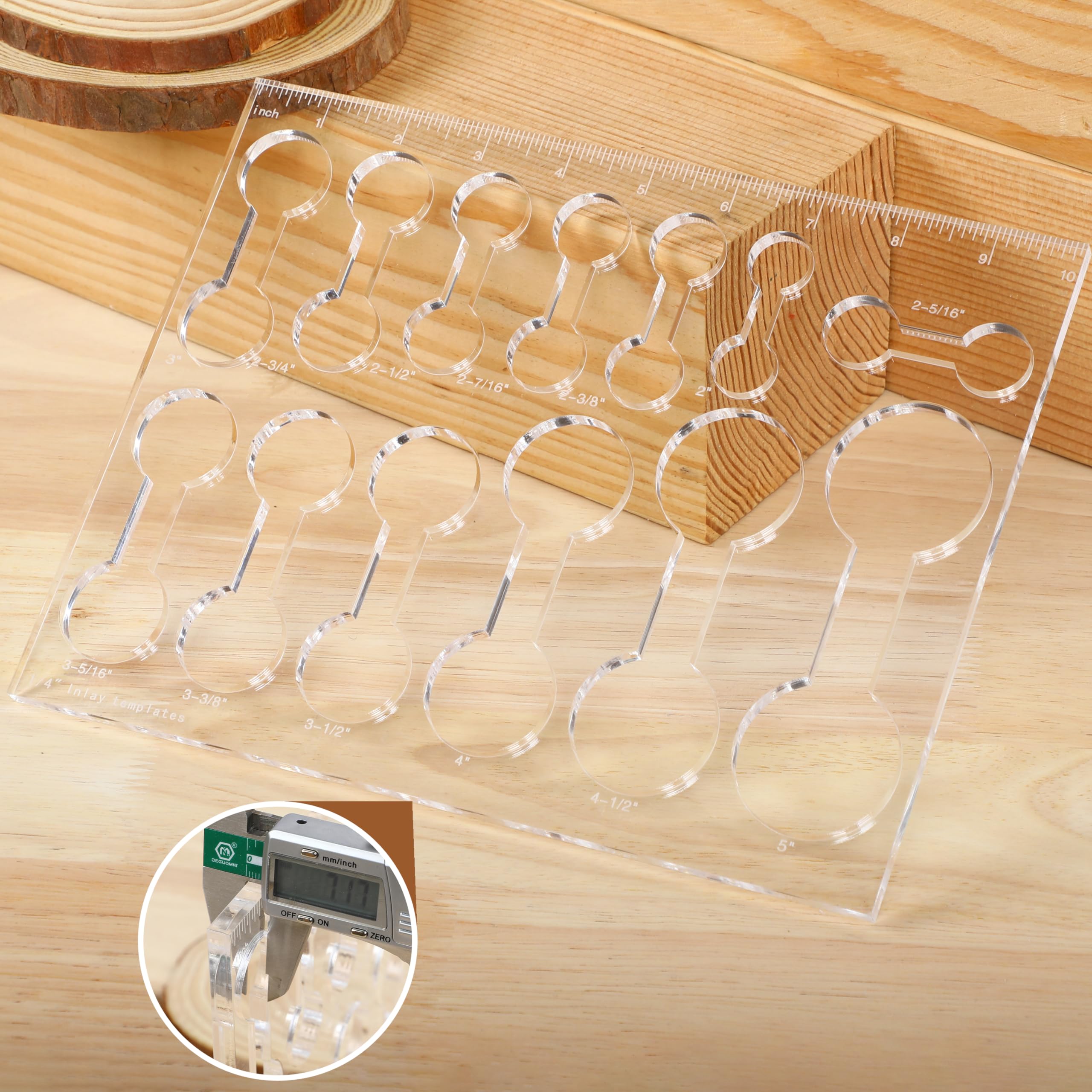 Soimuk router templates with 1/4 inch thickness enable easy handling.