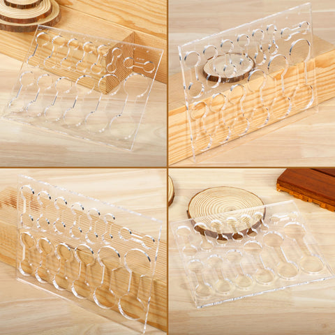 Soimuk inlay kit templates provide transparent visibility during cuts.