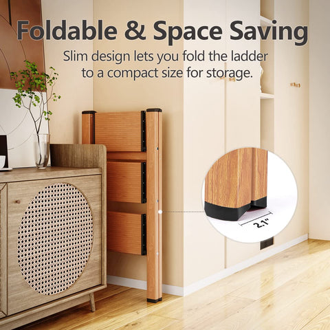 Soladder anti-slip wide pedal ensures safe use on any step.
