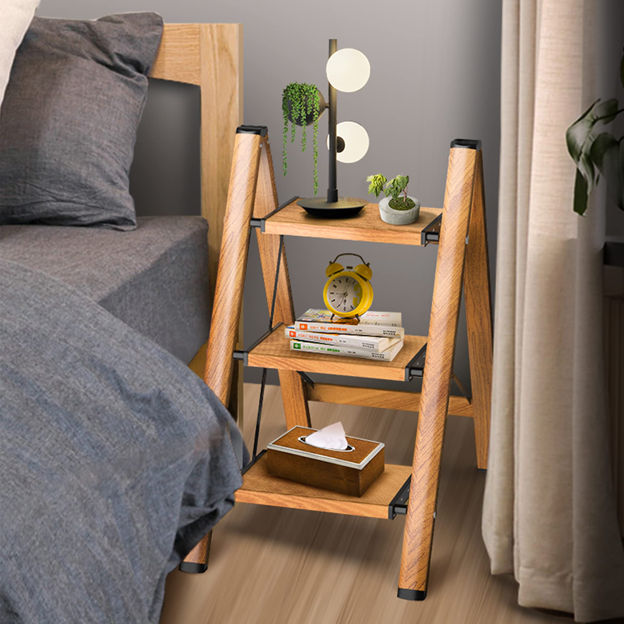 Soladder wide feet protect floors while enhancing overall stability.