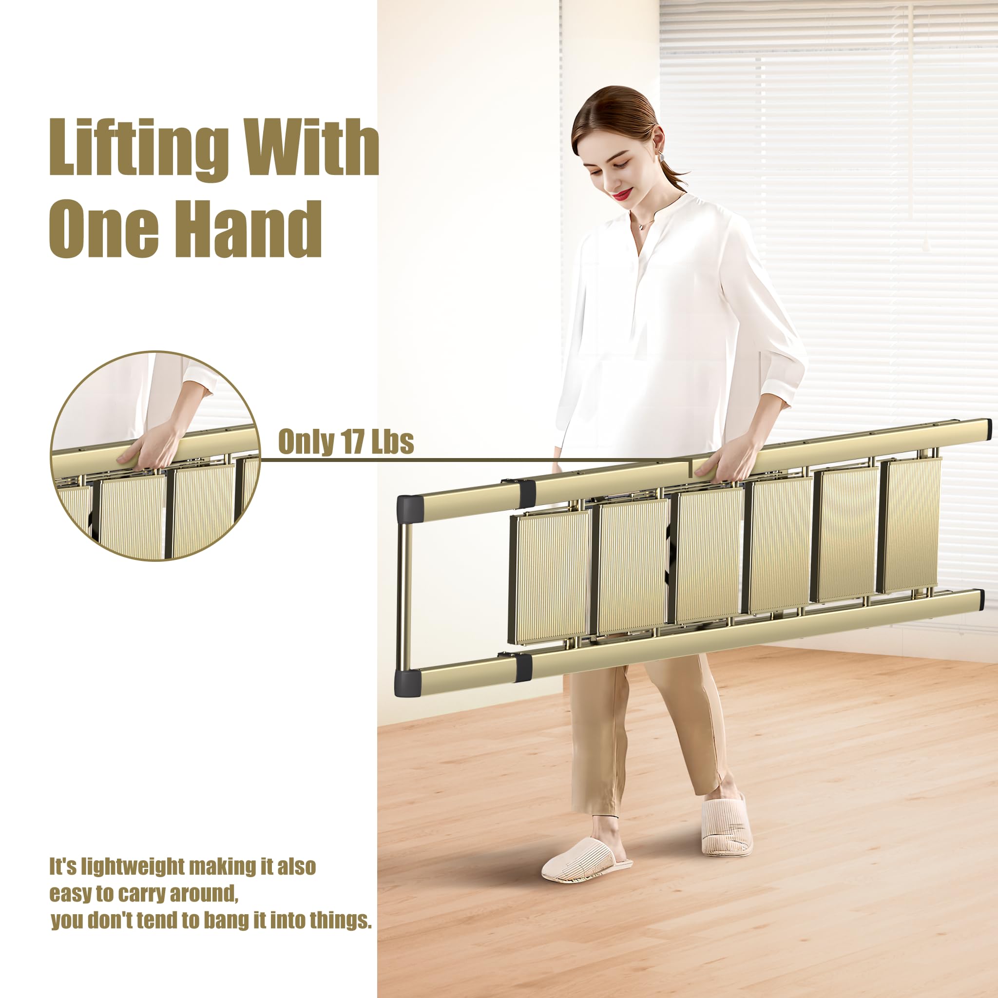 Soladder 6-step ladder anti-slip feet for secure placement on floors