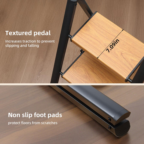 Soladder open size demonstrates reach and stability on a flat surface