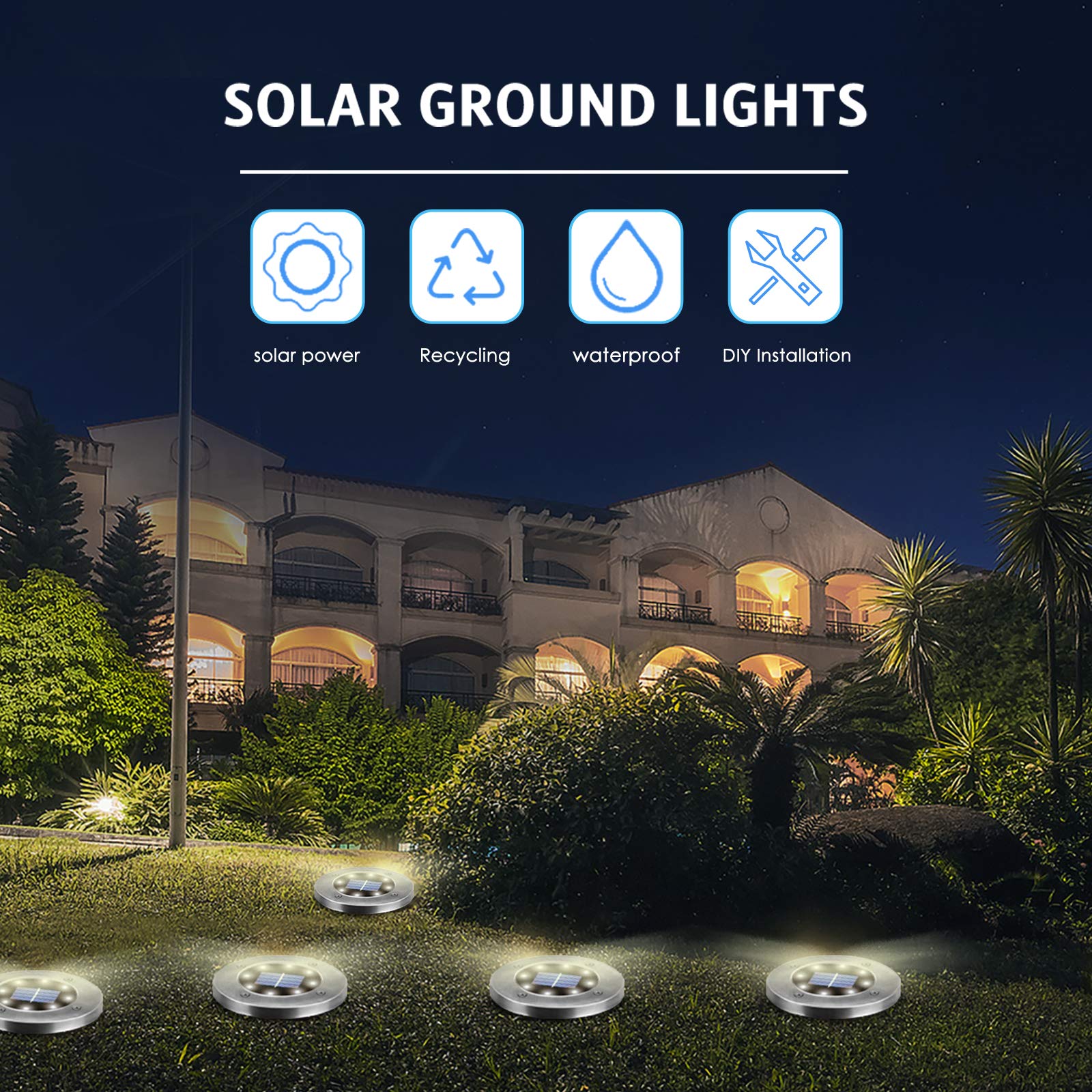 OULONGER night mode with automatic on/off for effortless outdoor lighting.