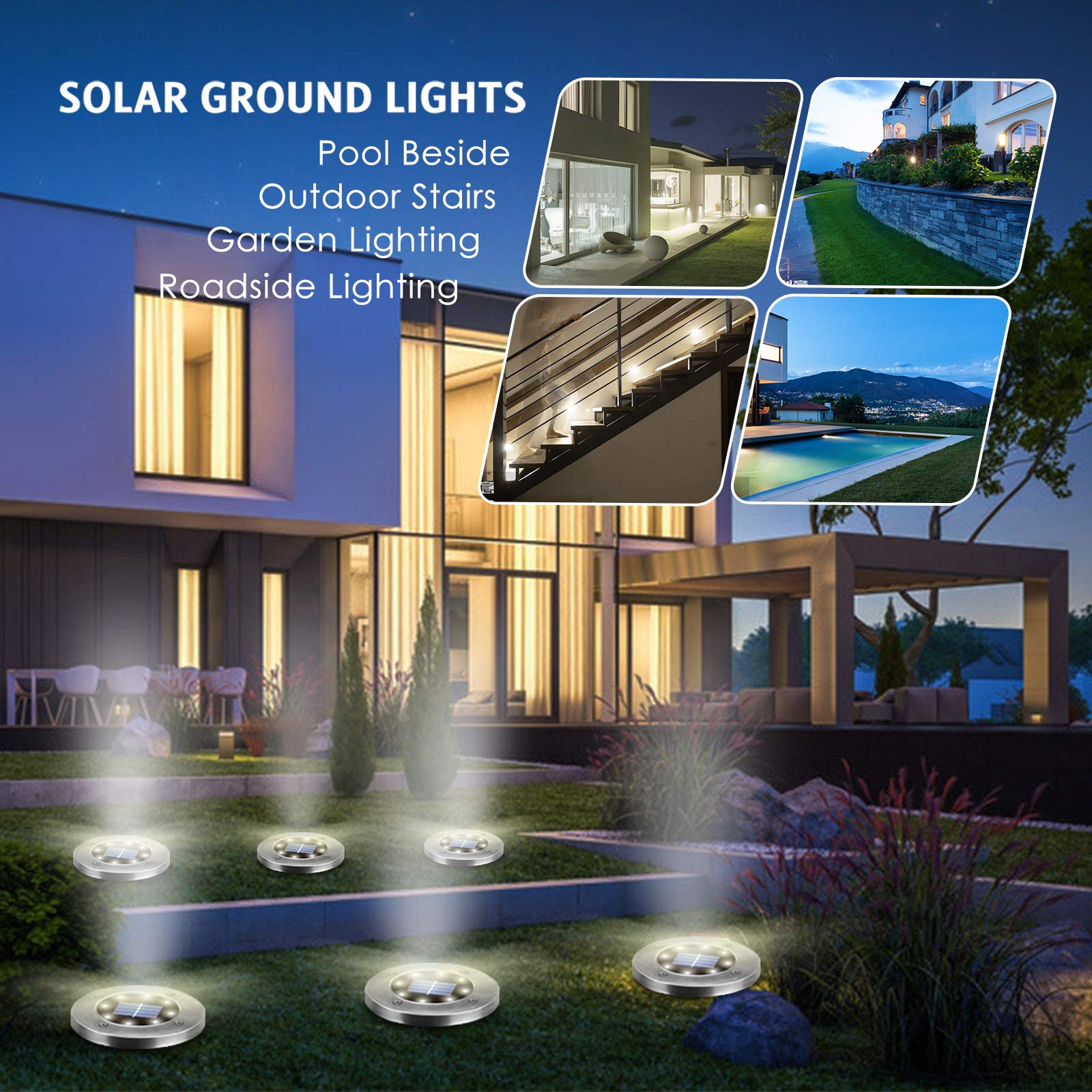 OULONGER stair light installed in soil endures yard use.