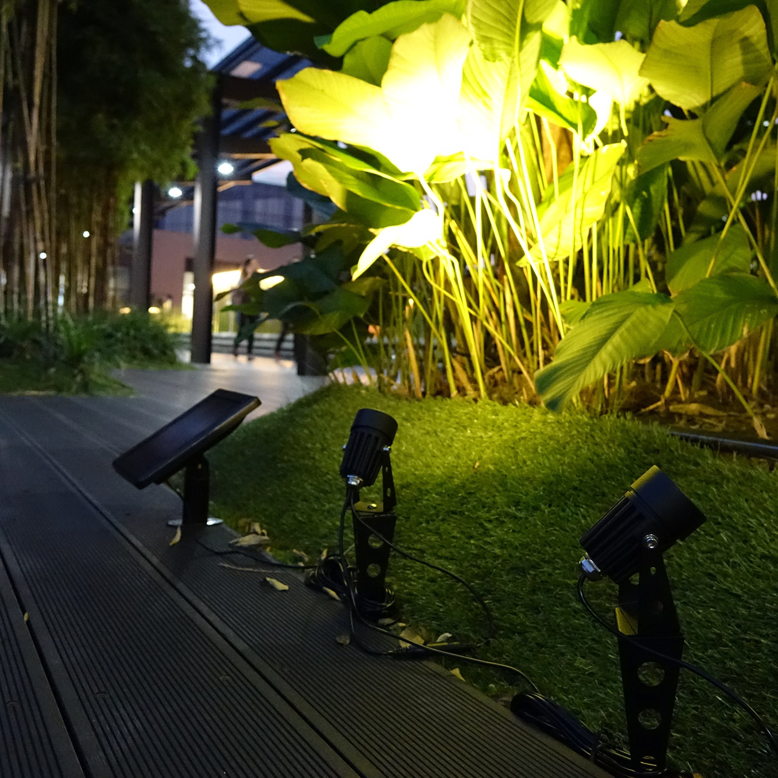 Solar Light Mart MINI 50X remote panel with spike for easy placement