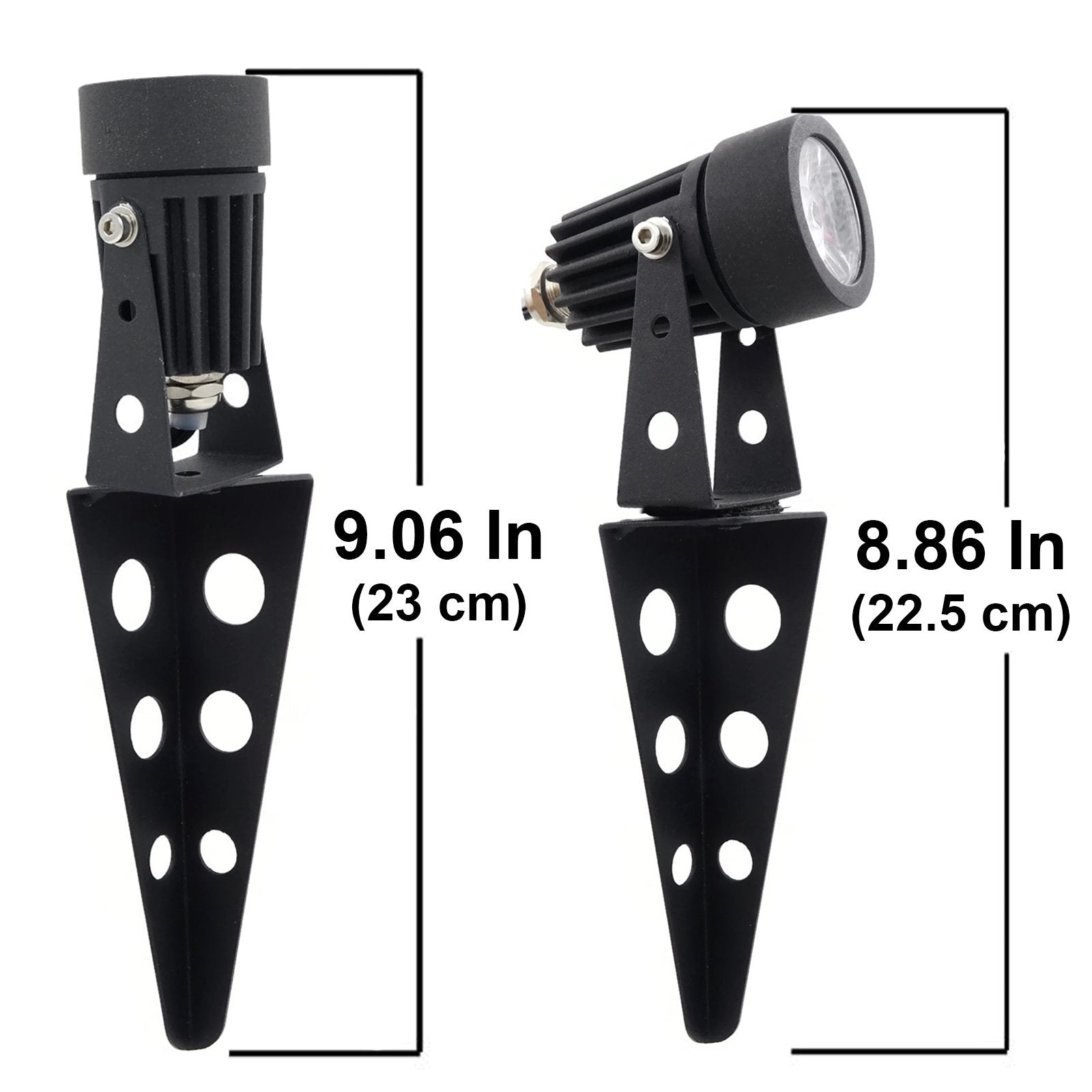Solar Light Mart MINI 50X side-angle view with 45-degree beam for wider coverage