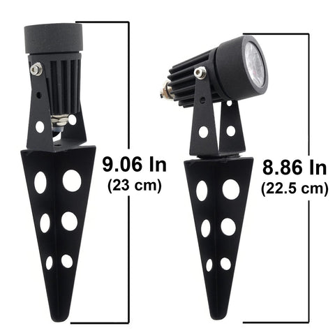 Solar Light Mart MINI 50X side-angle view with 45-degree beam for wider coverage