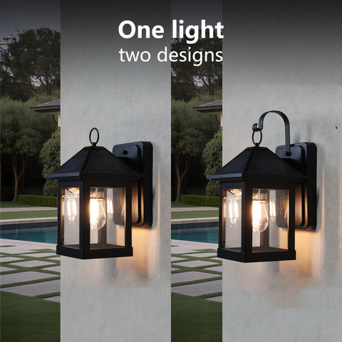 Solar Outdoor Wall Light 2 Pack uses motion sensing for responsive lighting