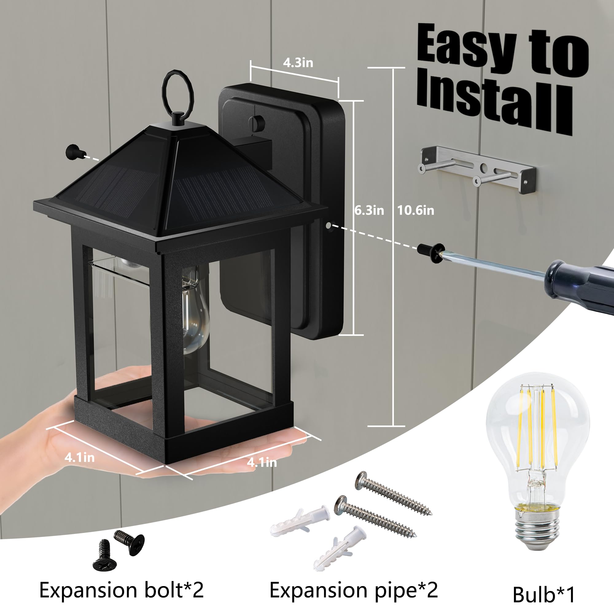 Solar Outdoor Wall Light 2 Pack on patio creating welcoming ambience