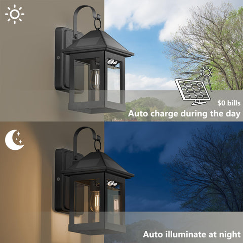 Solar Outdoor Wall Light 2 Pack delivers warm ambience for outdoor spaces