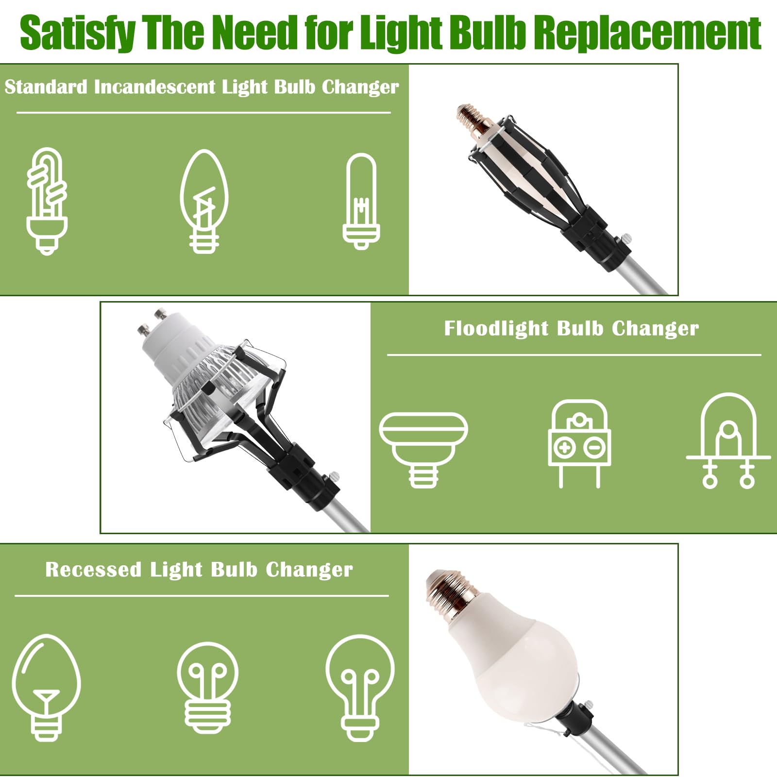 Solaradgy universal ACME thread head fits common fixtures