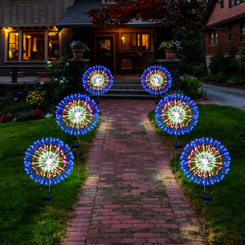 SolarEra 180-LED sparklers light allows DIY shapes for colorful garden displays.