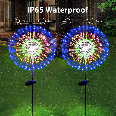 SolarEra twinkle stake yard lighting adds vertical sparkle to lawns at night.