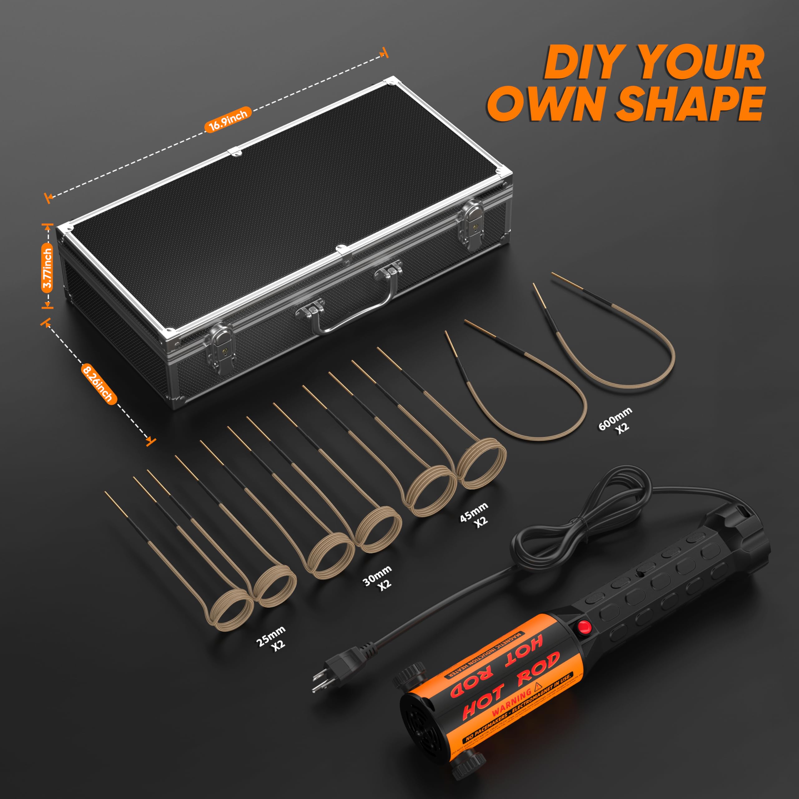 Solary Induction Bolt Heater Tool LED light improves visibility during work