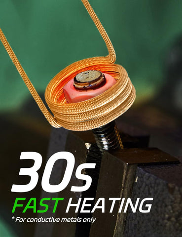 Solary induction heater kit coil assembly with long coils for versatile reach