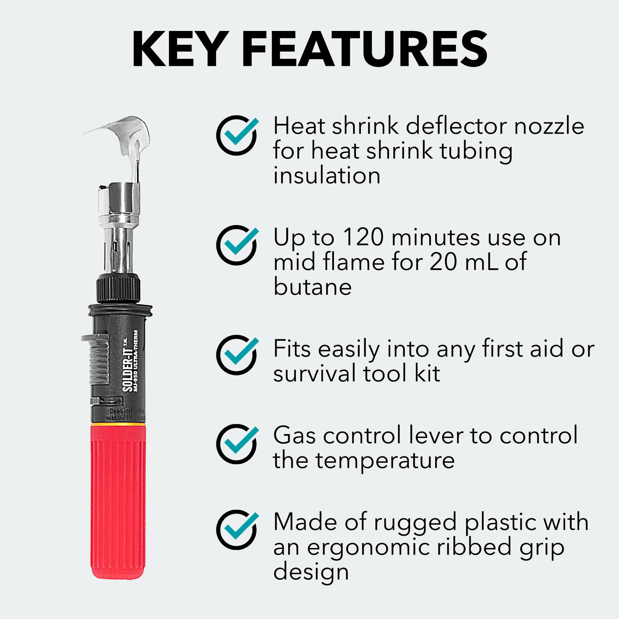 Solder-It Red Ultra Therm close-up nozzle for PVC bending projects