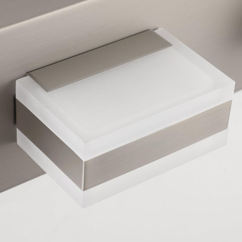 SOLFART 3-light fixture offers versatile placement above vanity or over mirror.