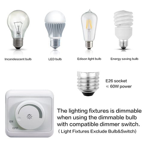 SOLFART bulb-compatible fixture supports LED, incandescent, CFL, or halogen
