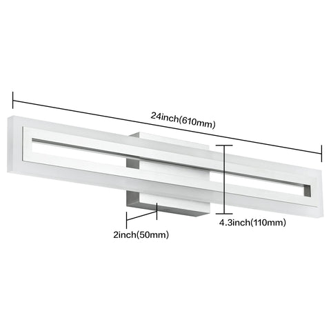 SOLFART high-quality aluminum and acrylic vanity light for durability.