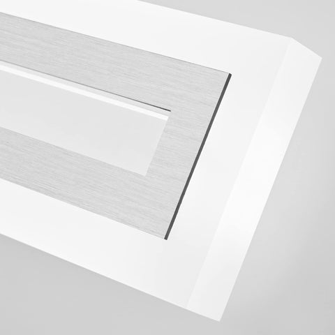 SOLFART vanity light over mirror delivering even cool white brightness.