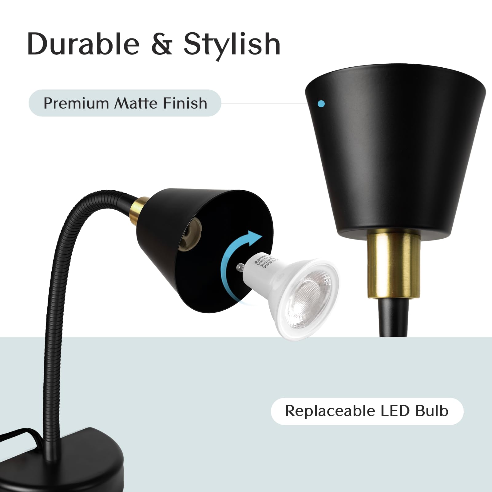 Solfres headboard light with foam pad stabilizes placement between surfaces