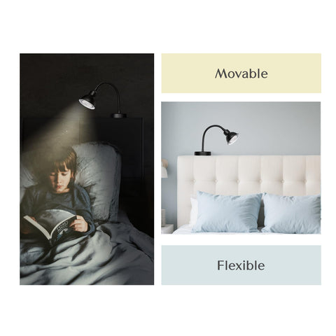 Solfres movable gooseneck lamp allows flexible placement for comfortable evening reading.