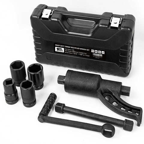 Solid As Mountain torque multiplier wrench set in sturdy case for heavy-duty vehicle maintenance