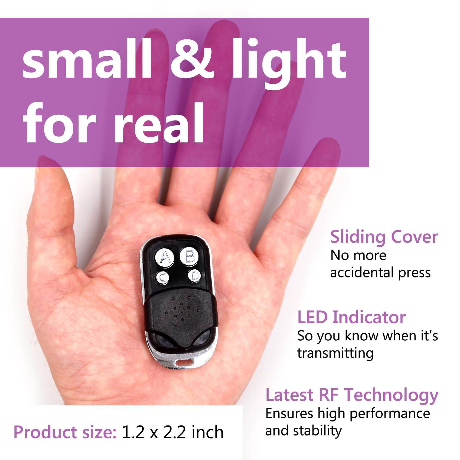 Solidremote compact keyfob remote for easy pocket carry
