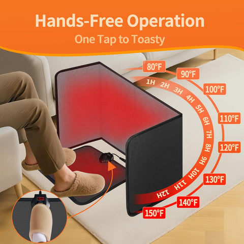 SoliSnug foot-warming mat detached provides standalone foot heating