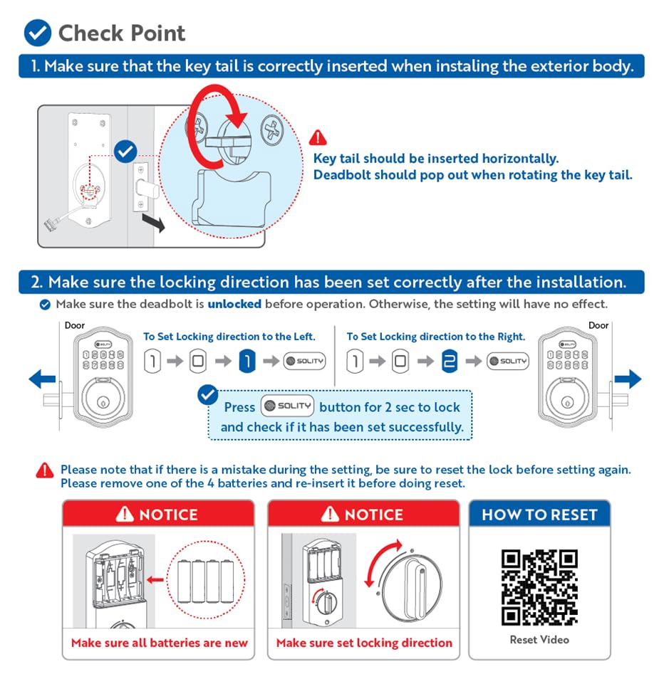 DIY installation guide view for SOLITY AT1 on standard doors.