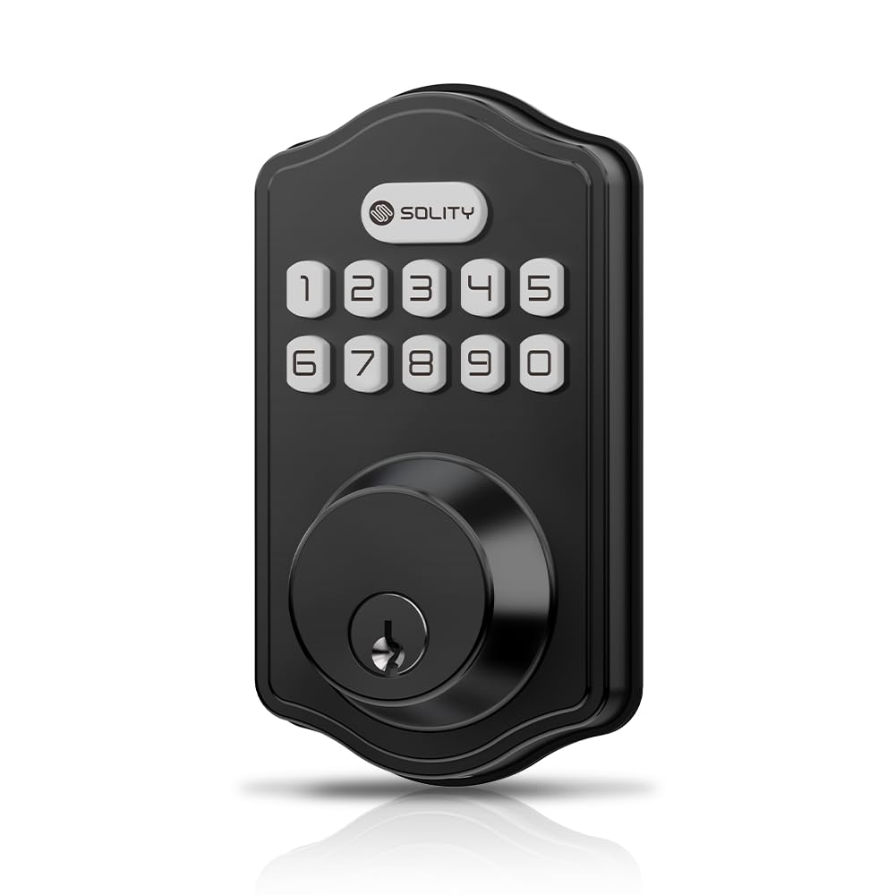 SOLITY AT1 front-door deadbolt enables secure keyless entry for daily use