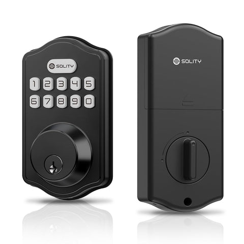 SOLITY AT1 keypad closeup demonstrates quick guest access via codes